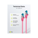 Goobay CAT 6A Patch-kaabel, S/FTP (PiMF), magenta 15 m