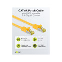 Goobay RJ45 patch-kaabel CAT 6A S/FTP (PiMF), 500 MHz, CAT 7 toorkaabliga, kollane 3 m