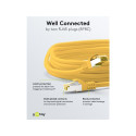 Goobay RJ45 patch-kaabel CAT 6A S/FTP (PiMF), 500 MHz, CAT 7 toorkaabliga, kollane 3 m