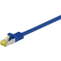 Goobay RJ45 patch-kaabel CAT 6A S/FTP (PiMF), 500 MHz, CAT 7 toorkaabliga, sinine 0,25 m