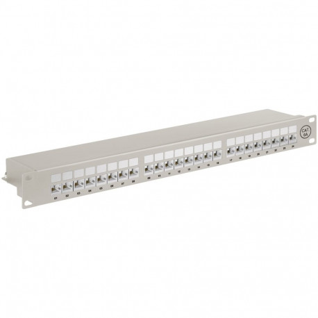Goobay CAT 6A 19-tolline (48,3 cm) patch-paneel, 24-pordiline (1 U) hall
