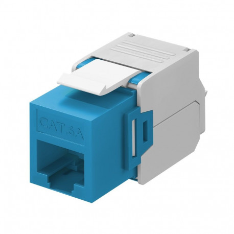 Goobay Keystone Module RJ45 CAT 6A, UTP blue
