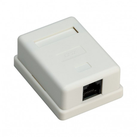 Goobay 1-port RJ45 pinnapealne paigalduskarp, CAT 6, UTP, valge
