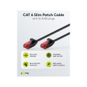 Goobay CAT 6 Slim Patch kaabel U/UTP, must 5 m