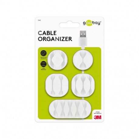 Goobay Cable Management Set, White white