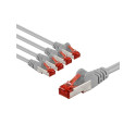 Goobay CAT 6 S/FTP (PiMF) patchkaabel, 2 m, hall, komplekt 5 2 m