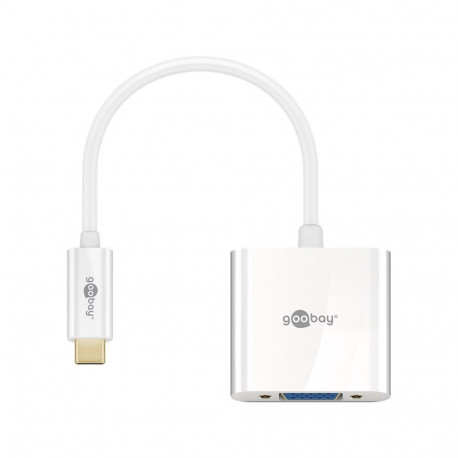 Goobay USB-C™–VGA adapter, 0,2 m, valge