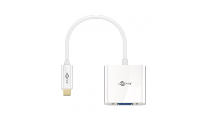 Goobay USB-C - VGA adapter, 0.2 m, valge