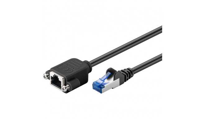 Goobay CAT 6A pikenduskaabel, S/FTP (PiMF), must 1 m