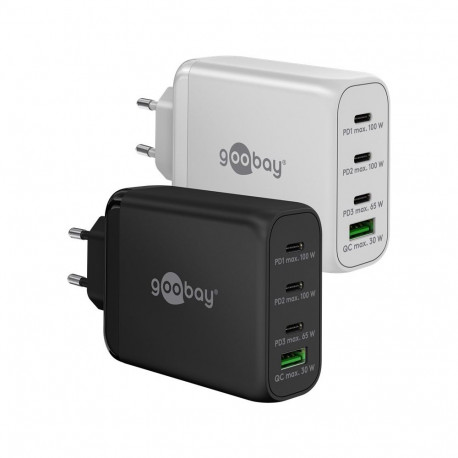 Goobay USB-C™ PD GaN multiport kiirlaadija (100 W) must
