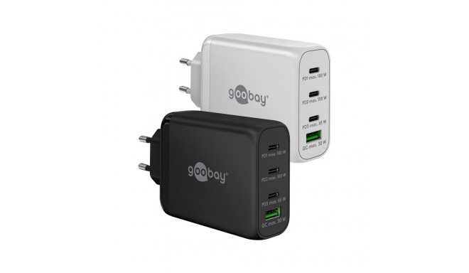 Goobay USB-C™ PD GaN multiport kiirlaadija (100 W) valge
