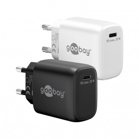 Goobay 20 W USB-C PD GaN Fast Charger black black