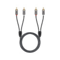 Goobay stereo RCA kaabel, 0,5 m