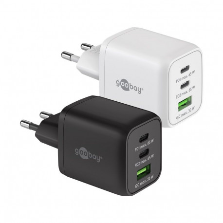 Goobay 65 W USB-C PD GaN Multiport Fast Charger Nano black black