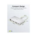 Goobay USB-C™ Multiport Adapter in Aluminium 1 pc. in cardboard box