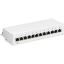Goobay CAT 6 mini/lauaarvuti patch paneel, 12-porti valge