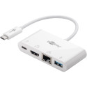 Goobay USB-C™ Multiport Adapter to HDMI™ and Ethernet, PD, White