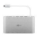 Goobay USB-C™ Multiport Adapter in Aluminium 1 pc. in cardboard box