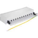 Goobay CAT 6 Mini/Desktop Patch Panel, 12 Port grey