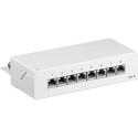 Goobay CAT 6 Mini/Desktop Patch Panel, 8 Port white