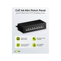 Goobay CAT 6a Mini Desktop Patch Panel, 8 Port black