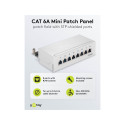 Goobay CAT 6a Mini Desktop Patch Panel, 8 Port grey