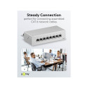 Goobay CAT 6 Mini/Desktop Patch Panel, 8 Port grey