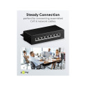 Goobay CAT 6 Mini/Desktop Patch Panel, 8 Port black