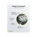 Goobay CAT 6a Mini Desktop Patch Panel, 8 Port black