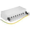 Goobay CAT 6a Mini Desktop Patch Panel, 8 Port grey
