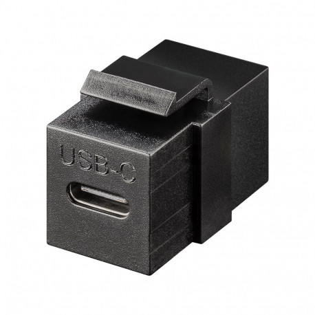Goobay keystone-moodul USB-C liitmik USB 3.2 Gen 2 (10Gbit/s), must
