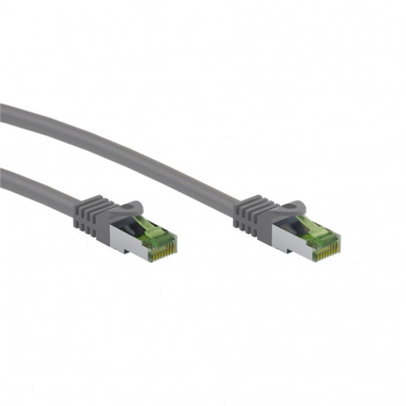 Goobay RJ45 patch cord with CAT 8.1 S/FTP raw cable, AWG 26, grey 7.5 m