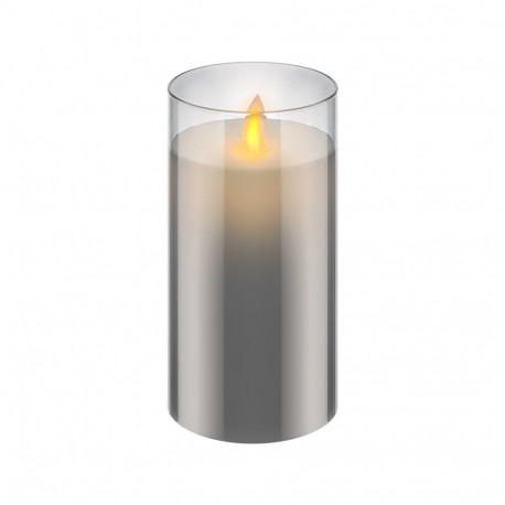 Goobay LED pärisvahast küünal klaasis, 7.5 x 15 cm