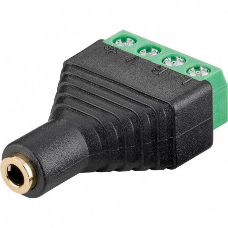 Goobay klemmiplokk 4-pin > 3.5 mm pesa (4-pin, stereo) (10 tk)