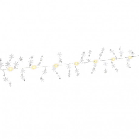 Goobay Silver Wire String Light "Snowflakes" with 10 LEDs