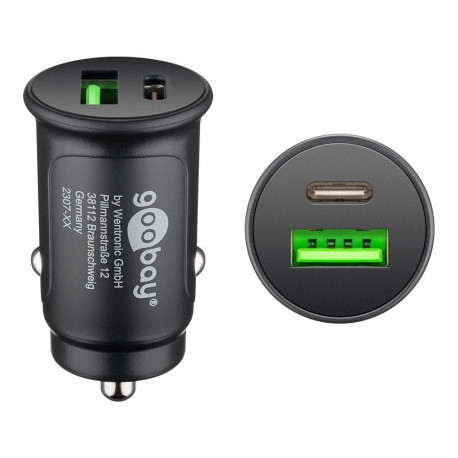 Goobay Dual-USB Auto Fast Charger USB-C™ PD (Power Delivery) (30 W)