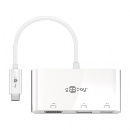 Goobay USB-C™ multiport adapter VGA, DisplayPort™, HDMI™ jaoks