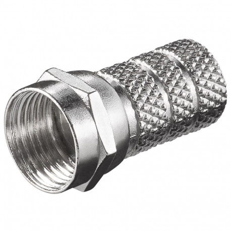 Goobay pealekeeratav F-pistik 5.2 mm tsink (100 tk)