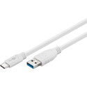 Goobay USB-C™ – USB A 3.0 kaabel, valge 1 m