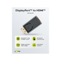 Goobay DisplayPort™/HDMI™ adapter 1.1, kullatud must