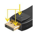 Goobay DisplayPort™/HDMI™ adapter 1.1, kullatud must