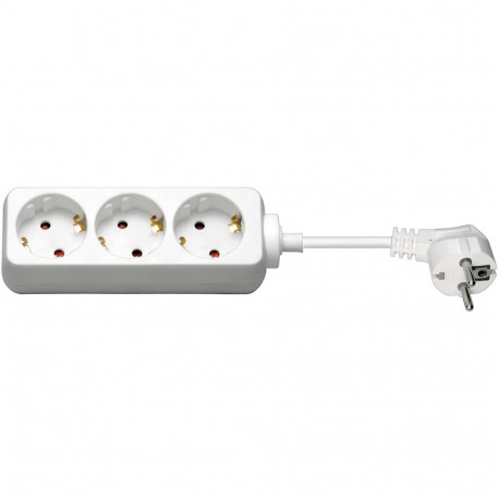 Goobay 3-Way Power Strip, 3 m, white 3 m