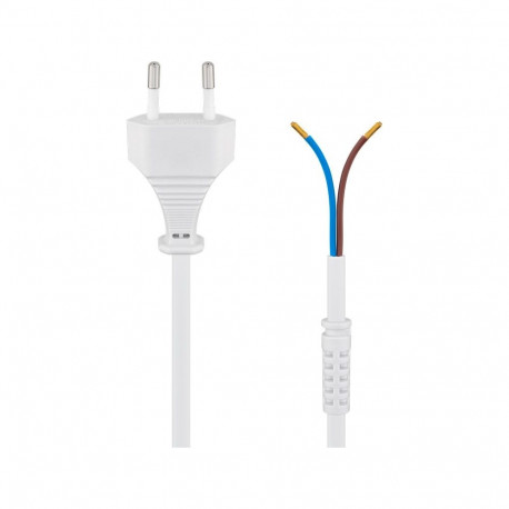 Goobay Cable with Euro Plug for Assembly, 1.5 m, White, (2*0.75 mm²) white