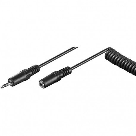 Goobay Headphone Extension Cable 3.5 mm, coiled cable 5 m