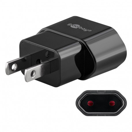 Goobay Travel Adapter Europlug to USA/Japan, black