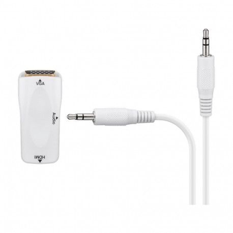 Goobay kompaktne HDMI™/VGA-adapter koos heliga