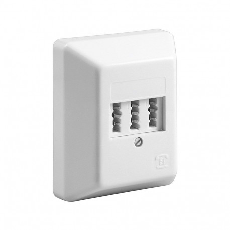 Goobay 3x TAE-NFN Wall Plate white