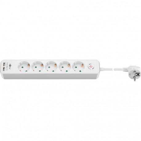 Goobay 5-Way Power Strip with Switch and USB