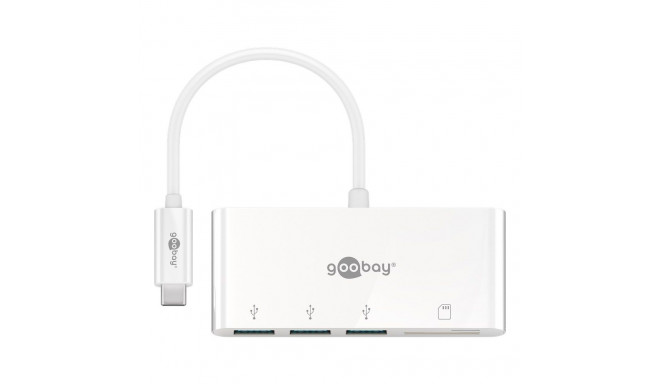 Goobay USB-C™ Multiport Adapter to 3x USB-A, Cardreader