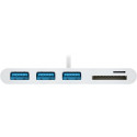 Goobay USB-C™ Multiport Adapter to 3x USB-A, Cardreader
